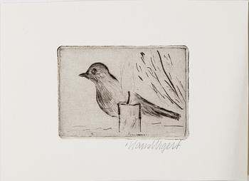 ETCHINGS, 3 pieces, one of wich Hans Wigert.