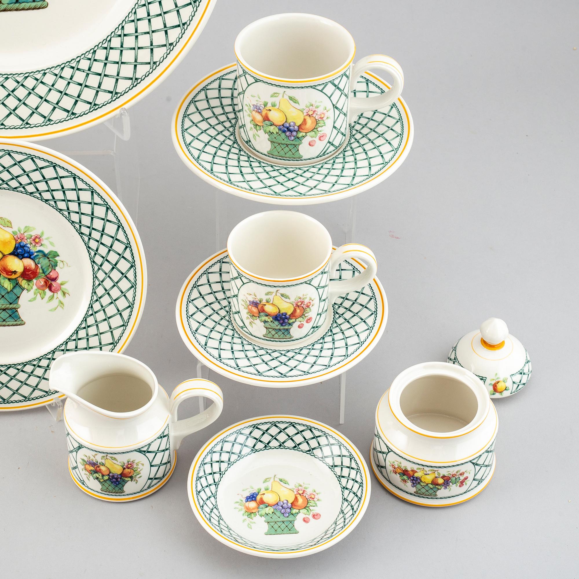A Villeroy & Boch part 'Basket' porcelain coffee and tea service