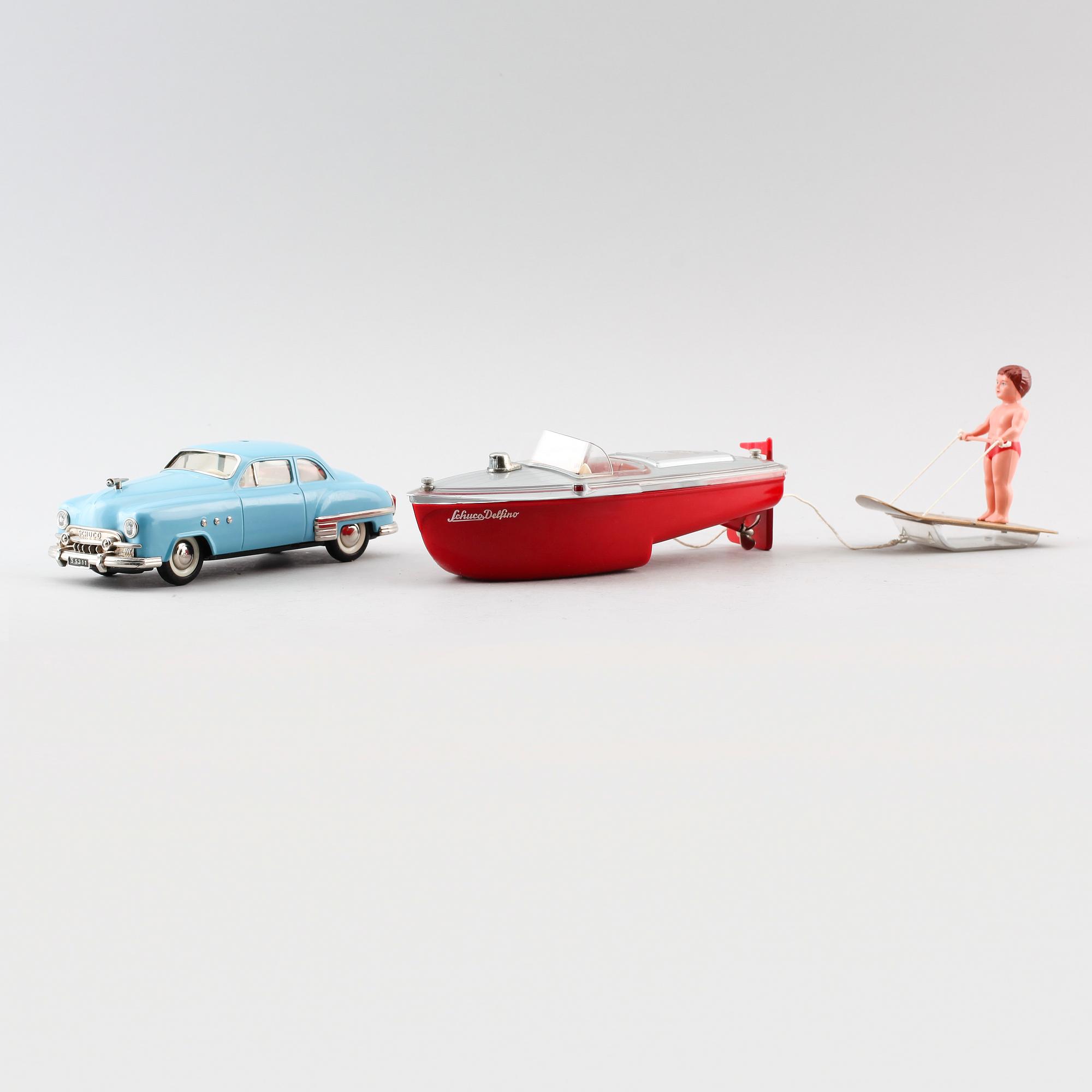 LEKSAKER, 3 st, Schuco, 1900-talets mitt.