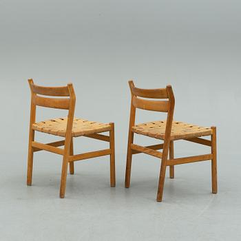 BØRGE MOGENSEN, nine beech chairs from C.M. Madsens Fabriker, Haarby, Denmark.