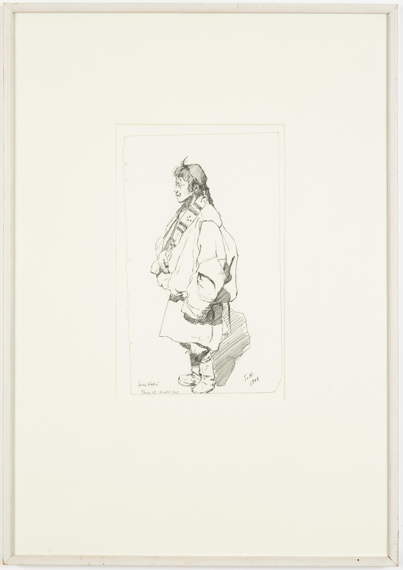 Sven Hedin, Stående kvinna.