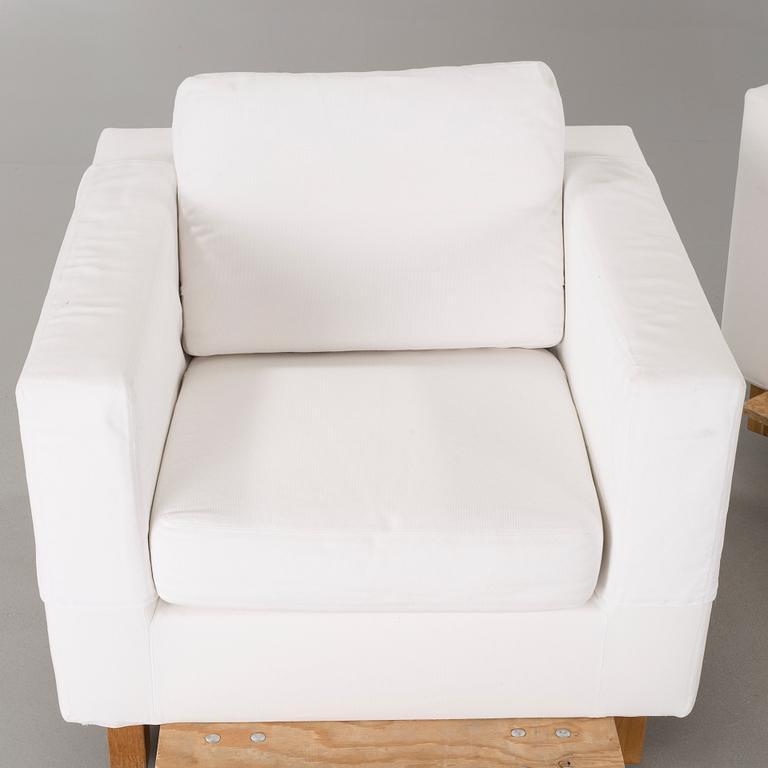A pair of armchairs by Ihreborn, Sweden, late 20th / early 21st century.