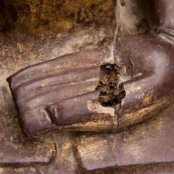 BUDDHA, trä, Burma, sekelskiftet 1800/1900.