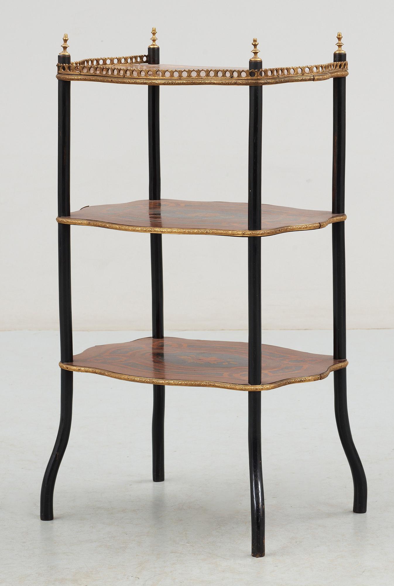 ETAGÉR, Louis XV-stil, sent 1800-tal.