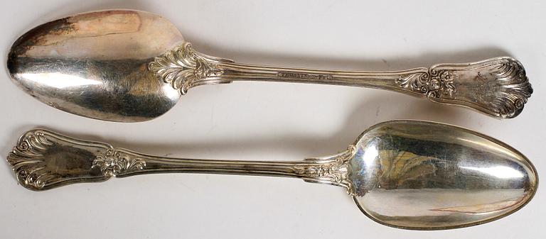 PARTI SILVERBESTICK, 32 delar, 1859-1972. Ca 610 g.