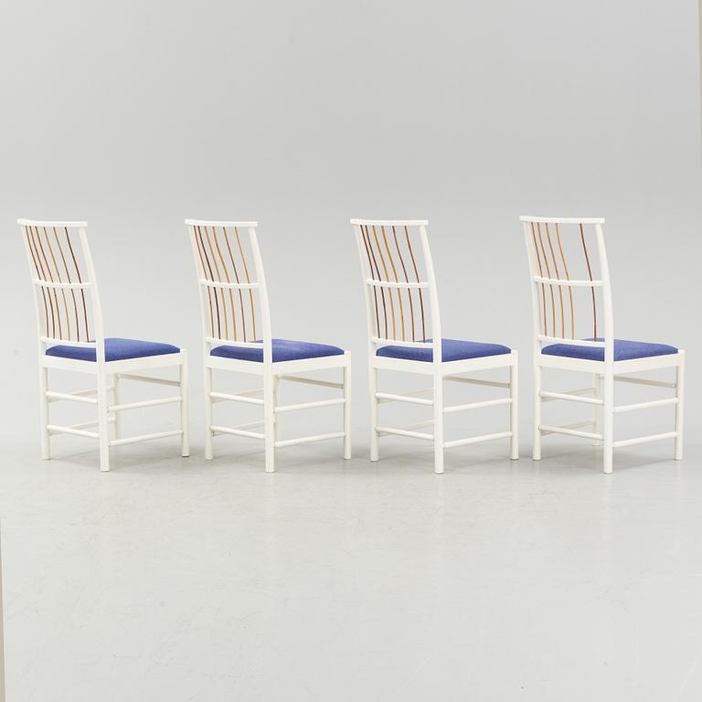 Josef Frank, a set of four model '2025' chairs, Firma Svenskt Tenn, Sweden.