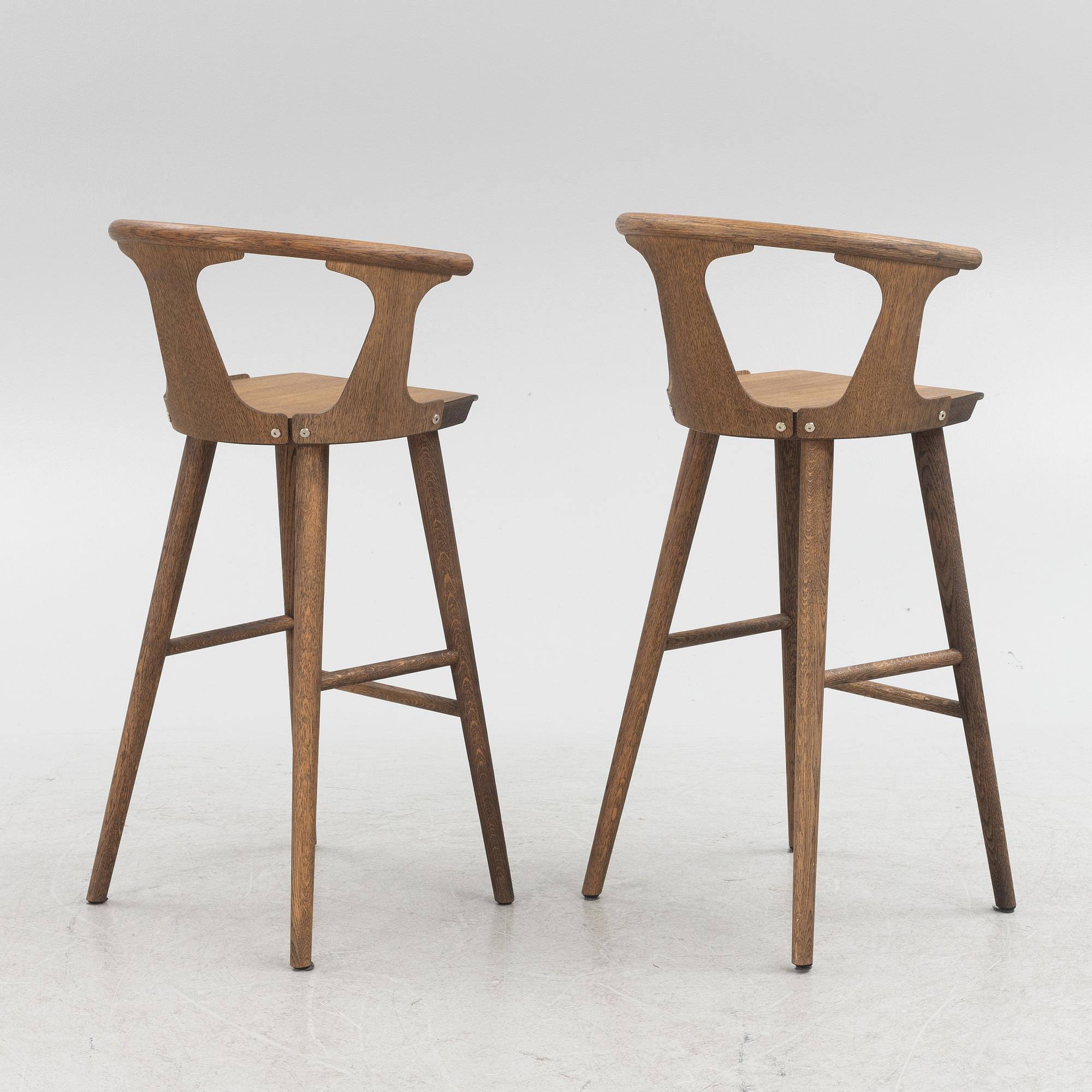 Sami Kallio, a set of six 'In Between SK7' bar chairs, &Tradition, Denmark.