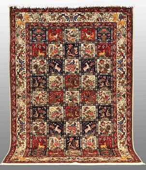 A CARPET, Figural Baktiari, ca 306 x 210 cm.