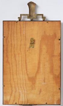 Lars Holmström, a Swedish Grace brass wall mirror, Arvika, 1920-30s.