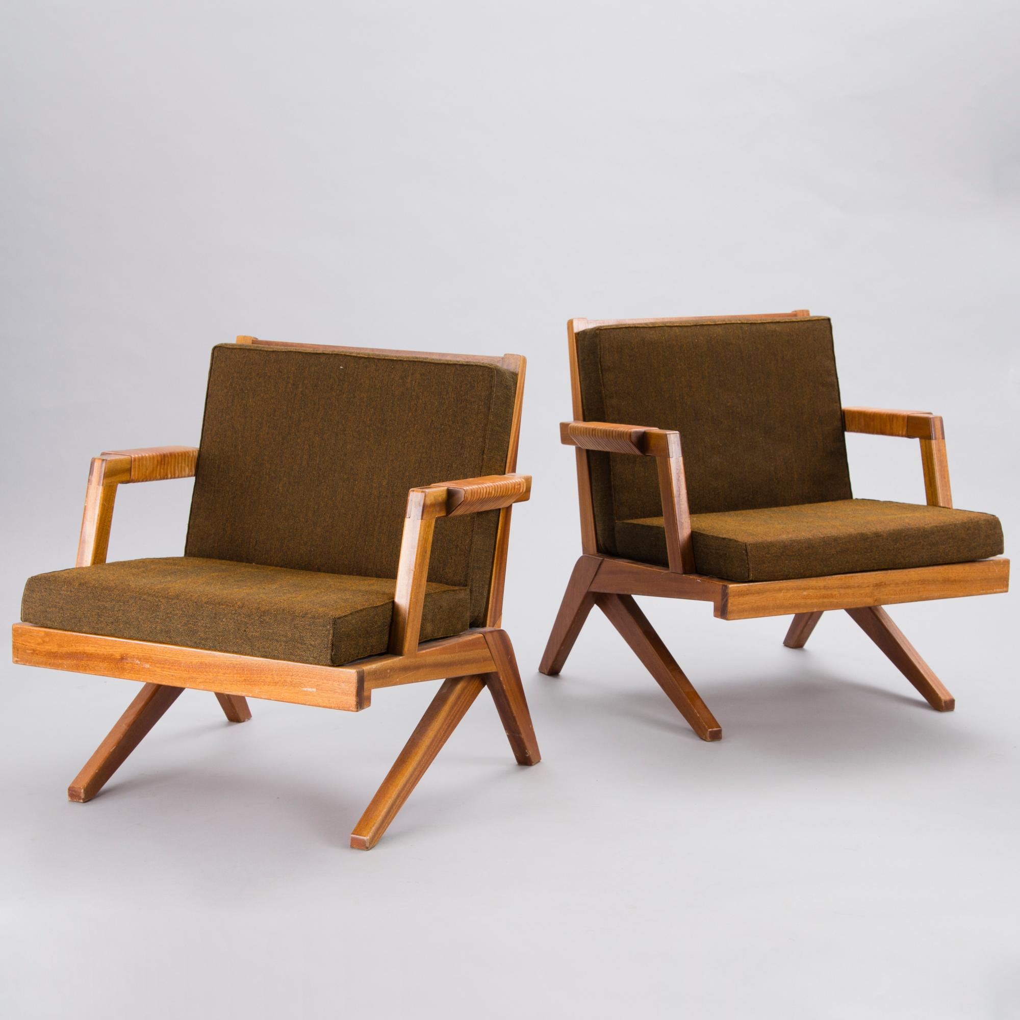 OLAVI HÄNNINEN,  soffgrupp, 3 delar, "Bumerang", tillverkare HMN Huonekalu Mikko Nupponen, Lahtis, 1960-tal.
