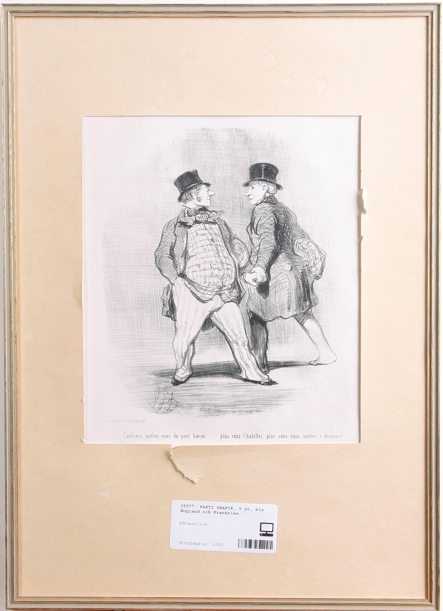 PARTI GRAFIK, 5 st, bla England och Frankrike.