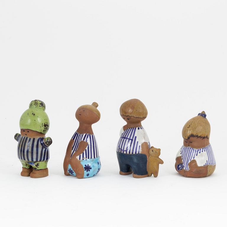 Lisa Larson, a set of four stoneware figurines, Gustavsberg.