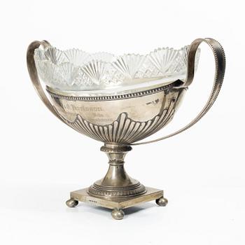 Presentation bowl, silver, Gustavian style, Nils Leonard Dahlström & Co, Örebro, 1910.