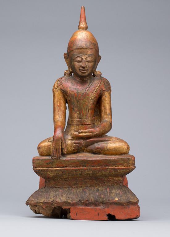 SITTANDE BUDDHA, Sukhothai-stil, Burma, 1800-tal.