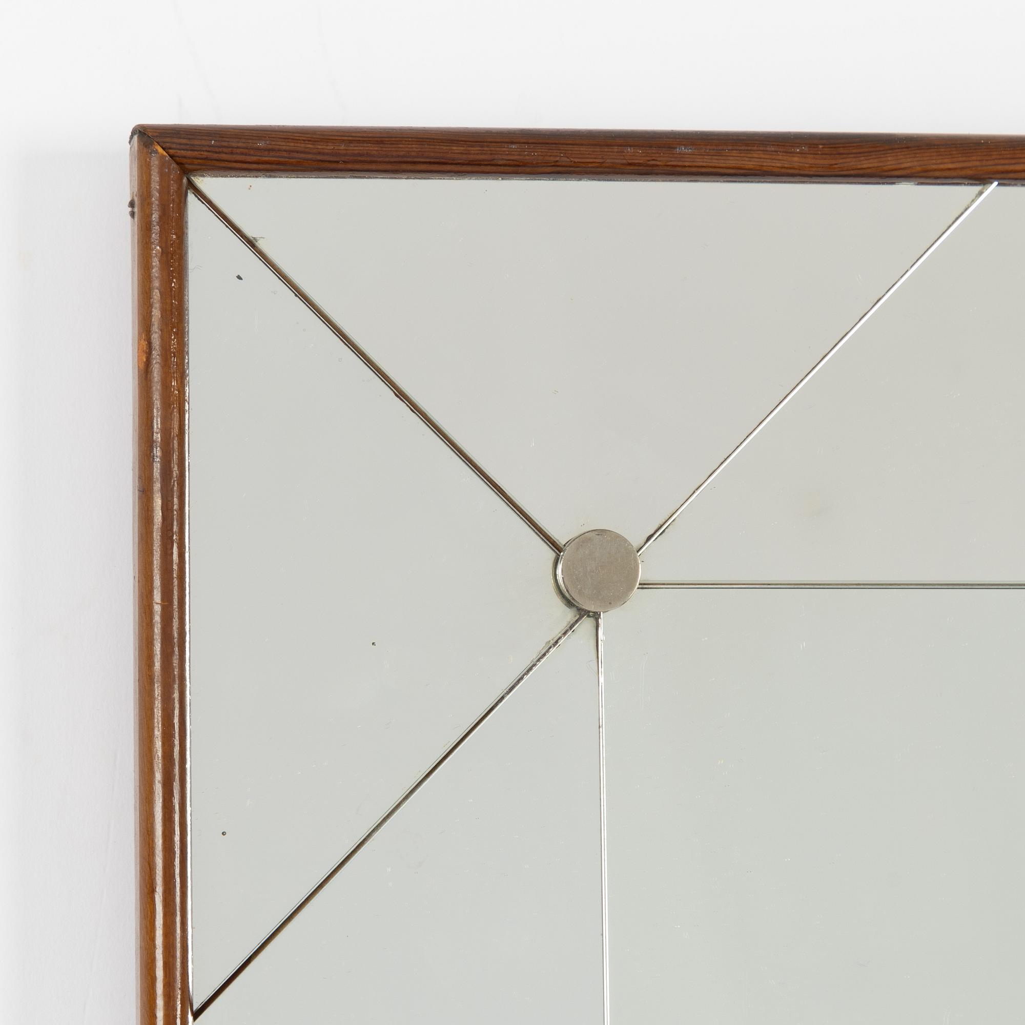 Mirror, second half of the 20th century, Glass & Wood.