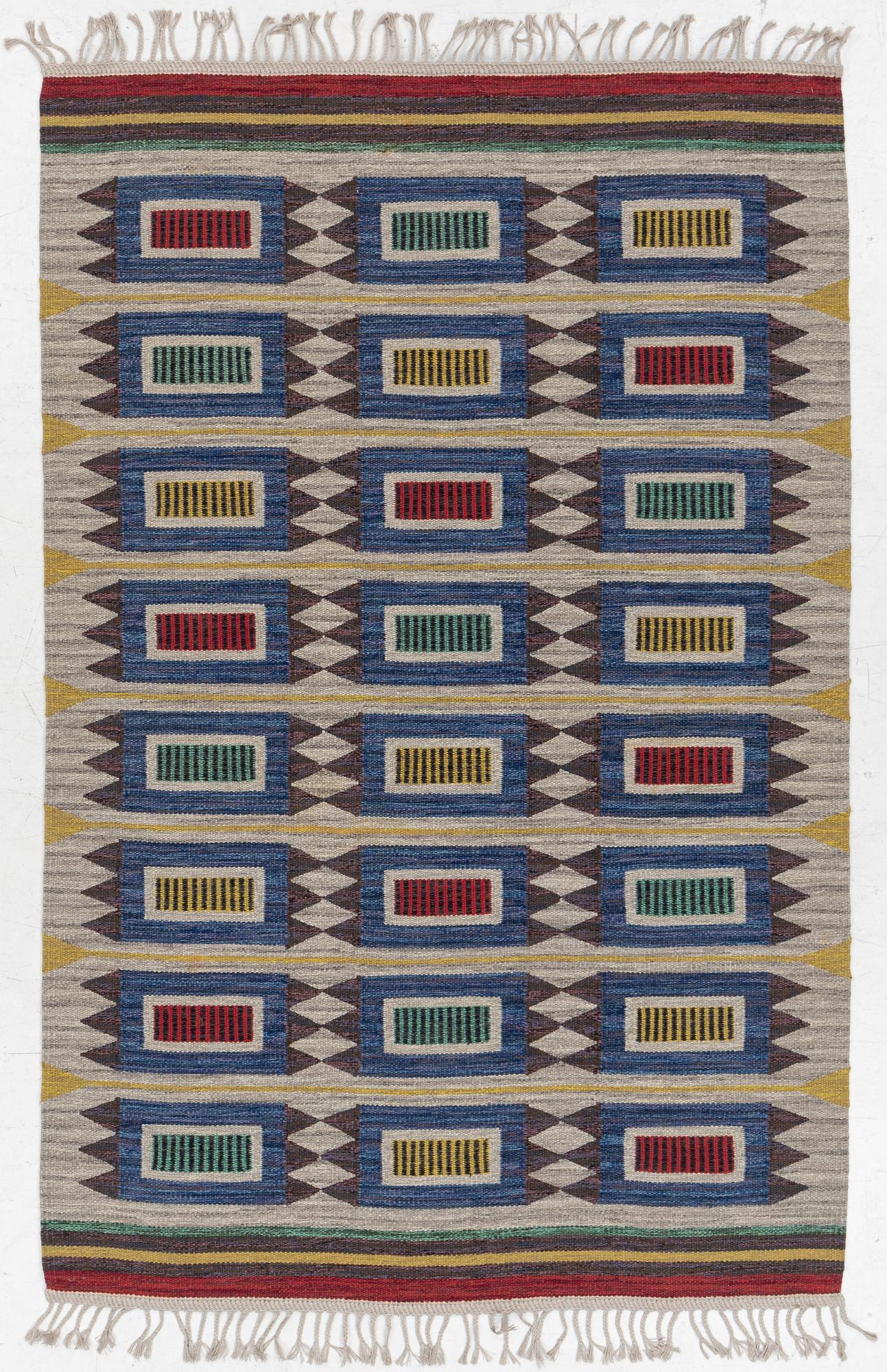 Rug, flat weave, approx. 244 x 157 cm.