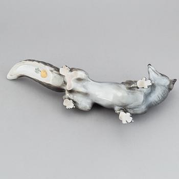 Theodor Kärner, a porcelain figure of a fox, Rosental, Germany.