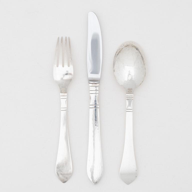 Georg Jensen, bestickservis, 24 delar, sterlingsilver, modell "Antik/Continental", Köpenhamn, Danmark efter 1945.