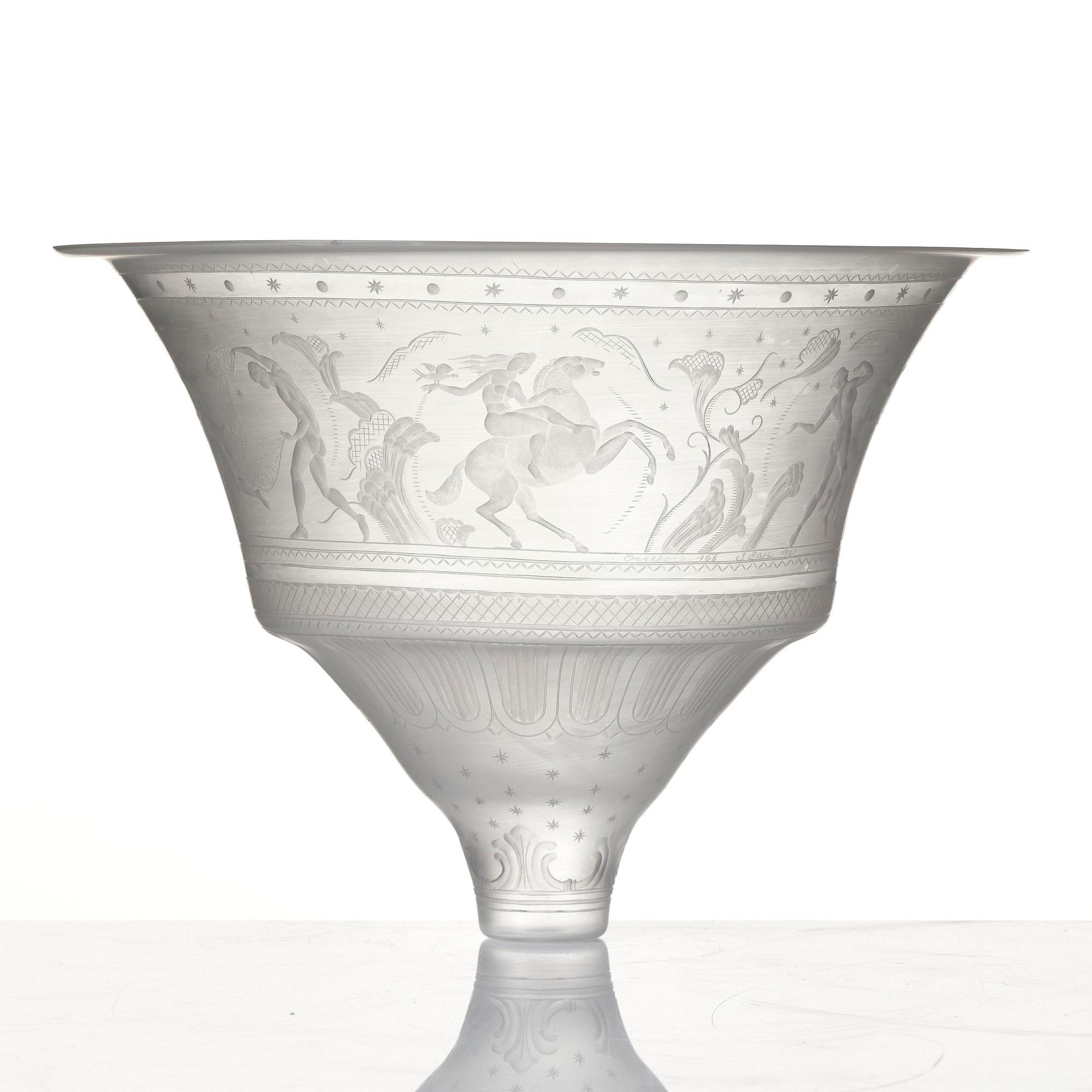 lampkupa, modell "165", Orrefors, 1920.