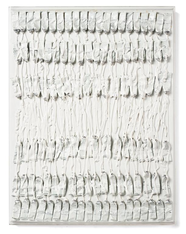 Arman (Armand Pierre Fernandez), "Monochrome Accumulation No. 5002".