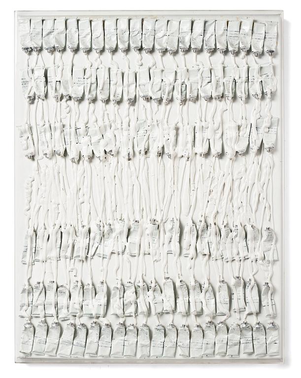 Fernandez Arman, "Monochrome Accumulation No. 5002".