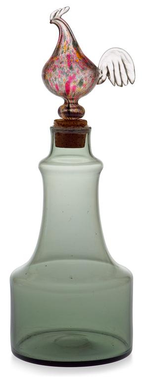 A Kaj Franck glass bottle with stopper, Nuutajärvi Notsjö, Finland 1962.