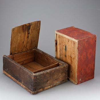 TIMPLÅDA, 2 st, allmoge, 1700/1800-tal.