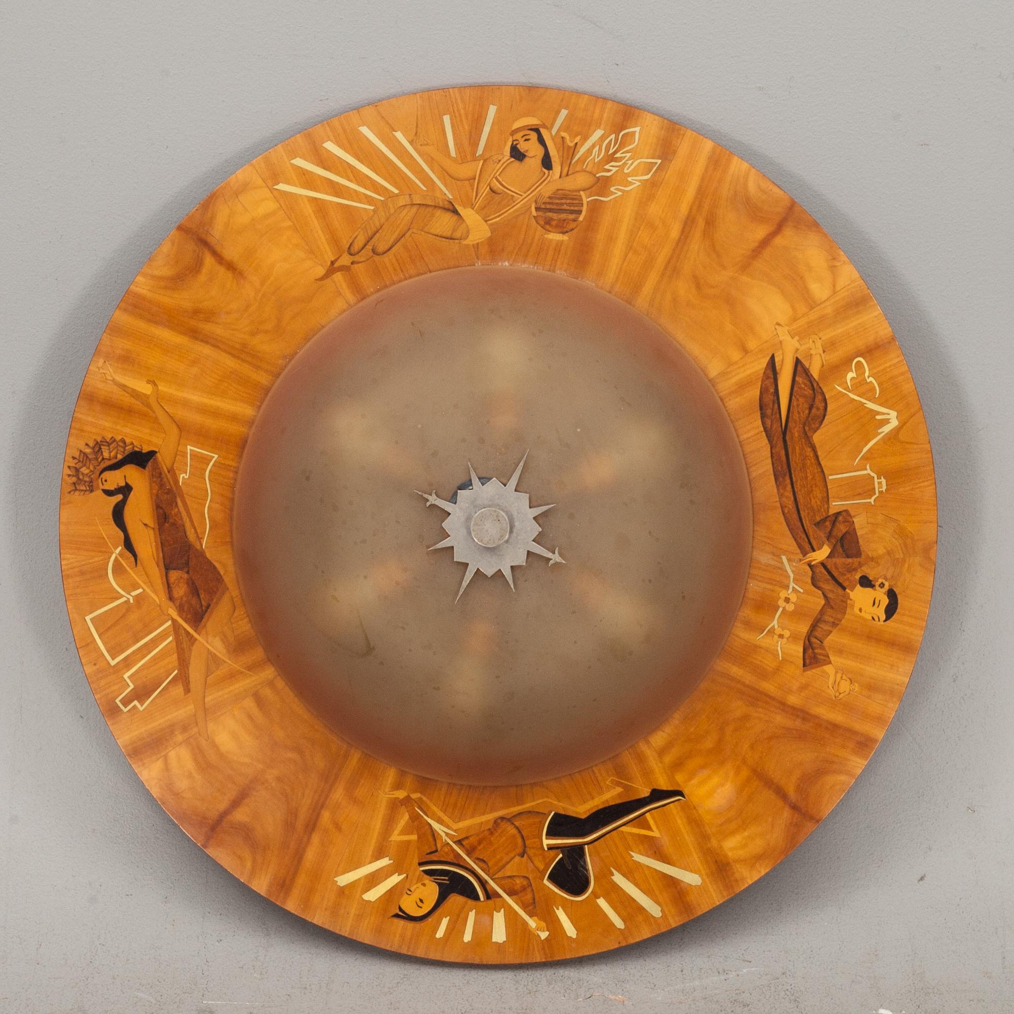 TAKLPLAFOND, Mjölby intarsia. 1900-talets första hälft.