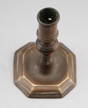 LJUSSTAKE, mässing, 1700-tal.