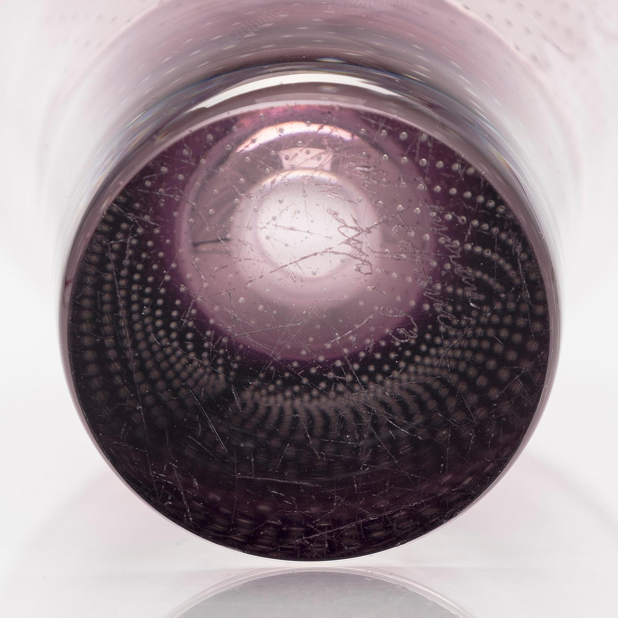 Gunnel Nyman, maljakko, malli "GN 12", signeerattu G. Nyman Nuutajärvi Notsjö -53.