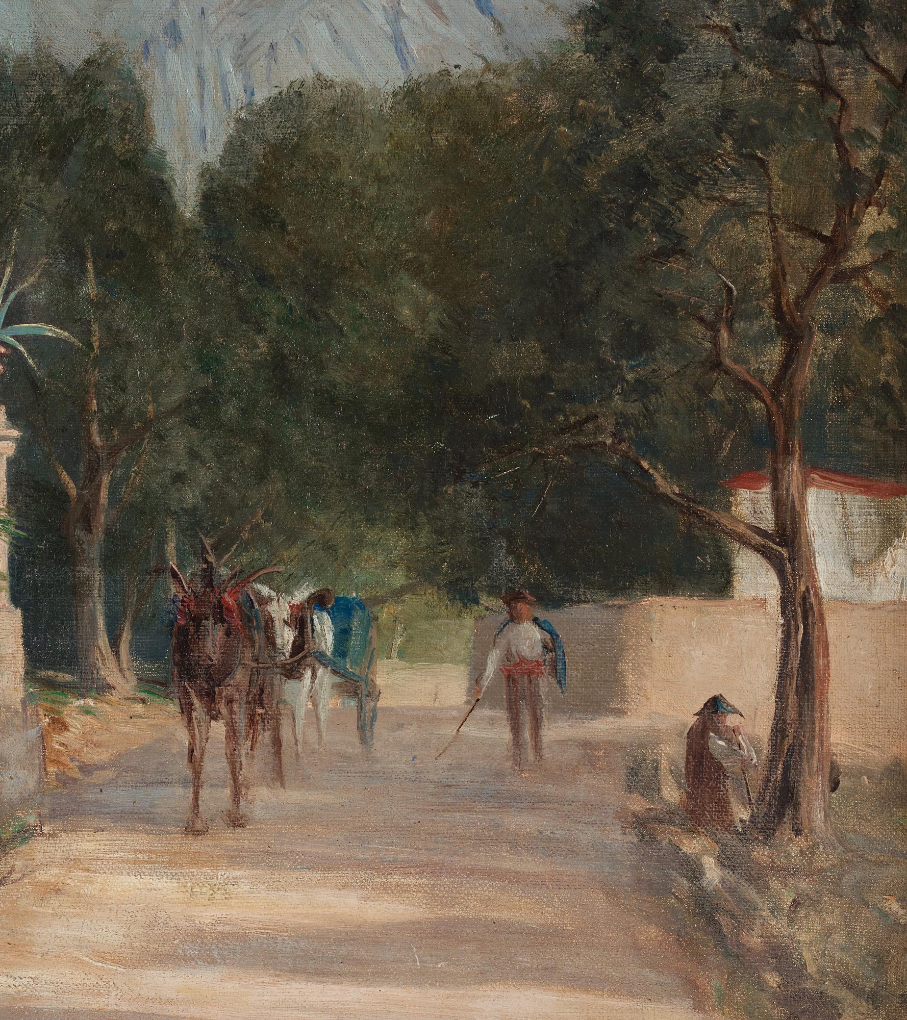 Wilhelm Dahlbom, A street in Menton.