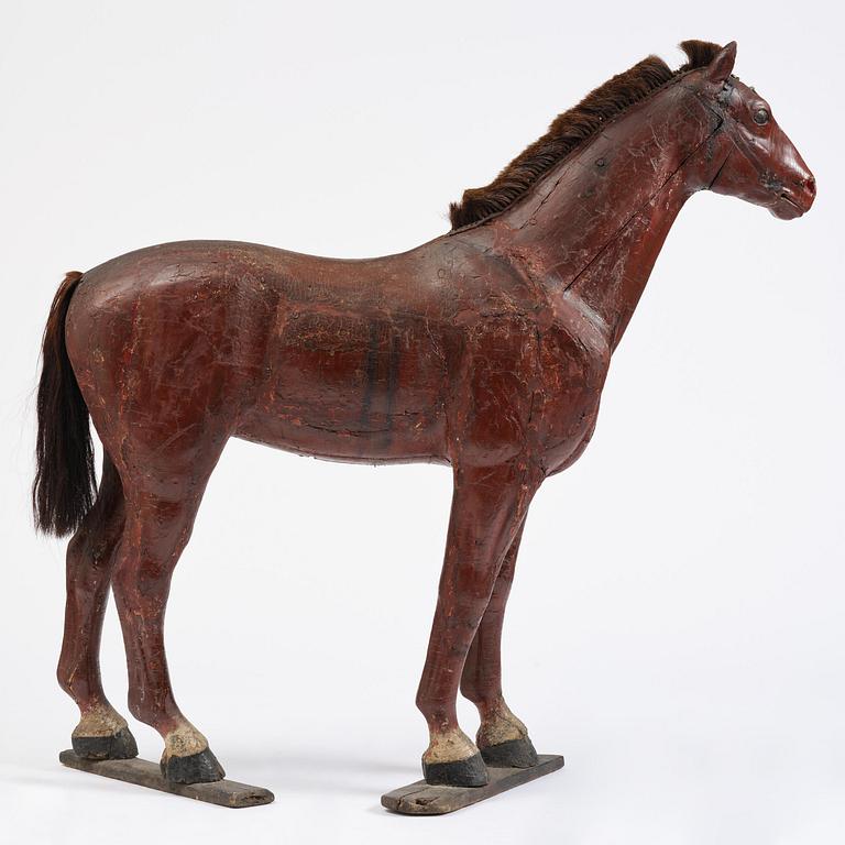 A presumably Russian model of a horse, 19th century.