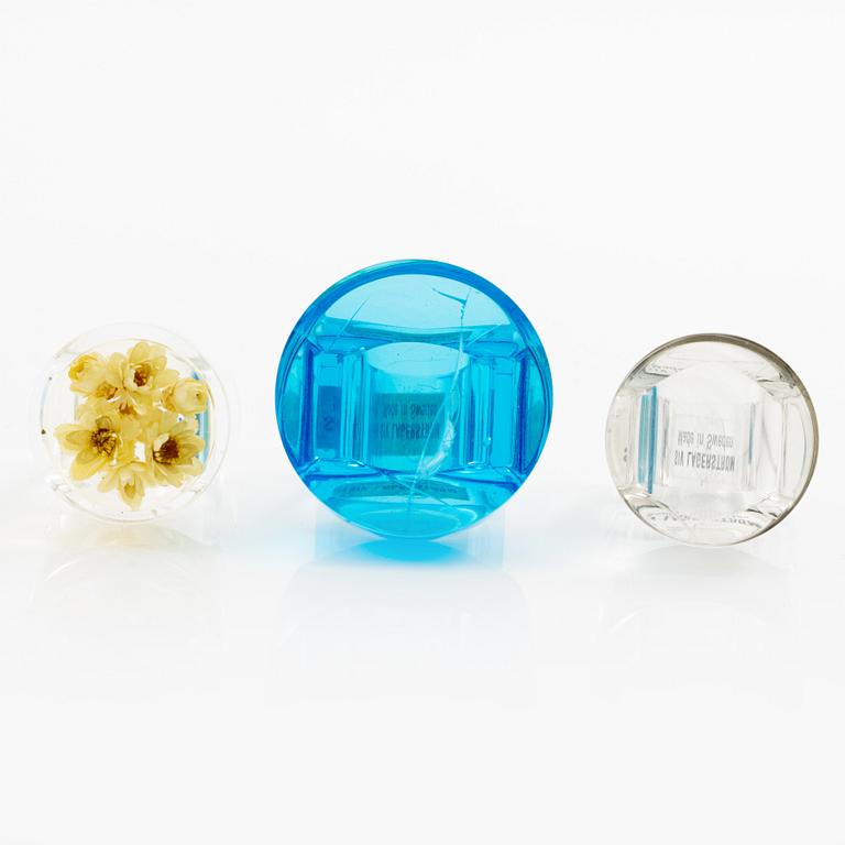 Siv Lagerström, three acrylic rings, 1970s.