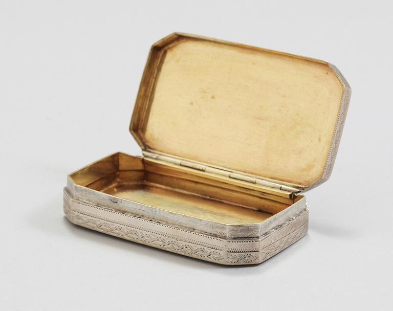 SNUSDOSA, av Stephan Westerstråhle, Stockholm 1808.