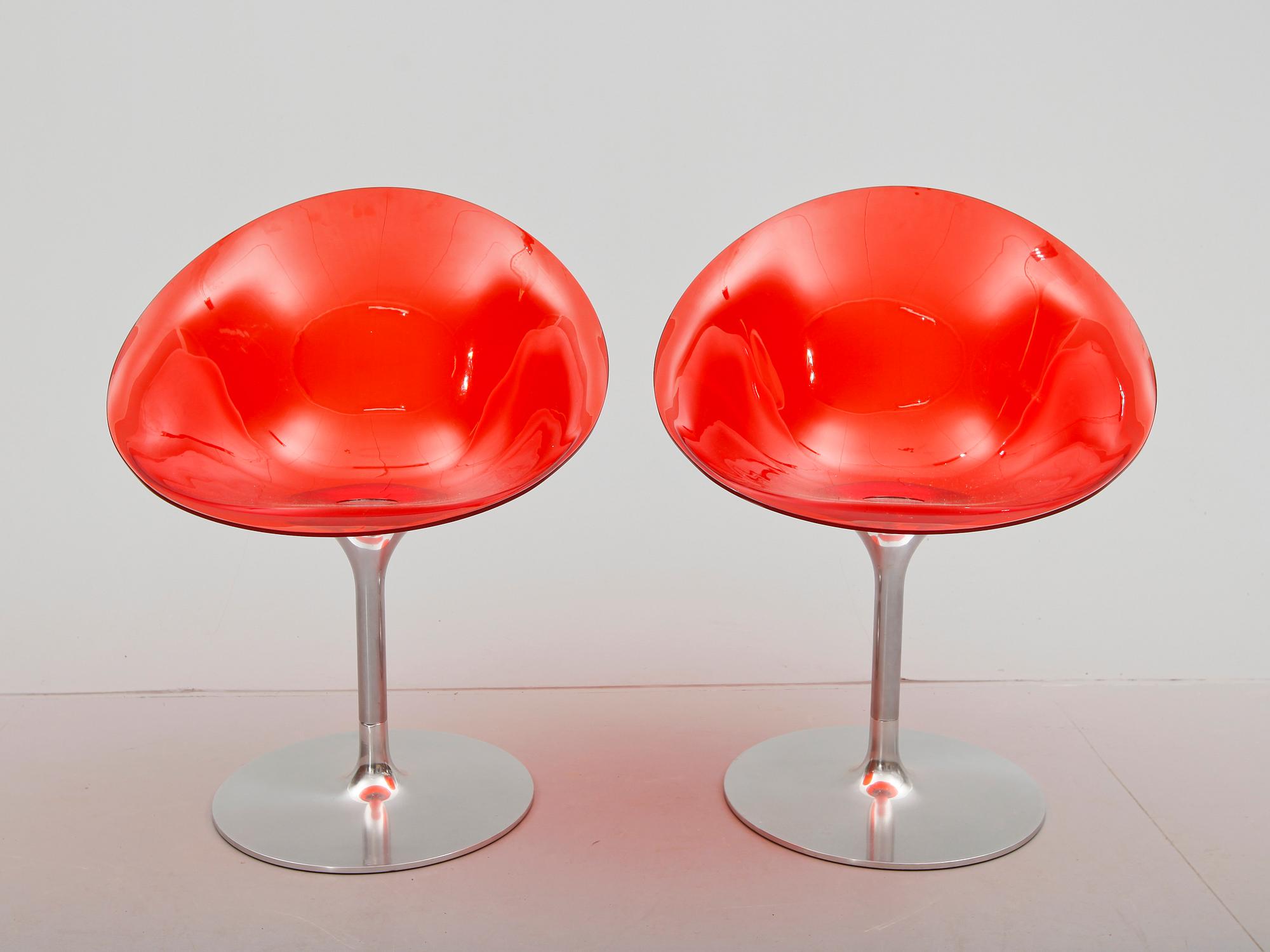 STOLAR, 1 par, "Eros", Philippe Starck för Kartell, Italien, 1900-/2000-tal.