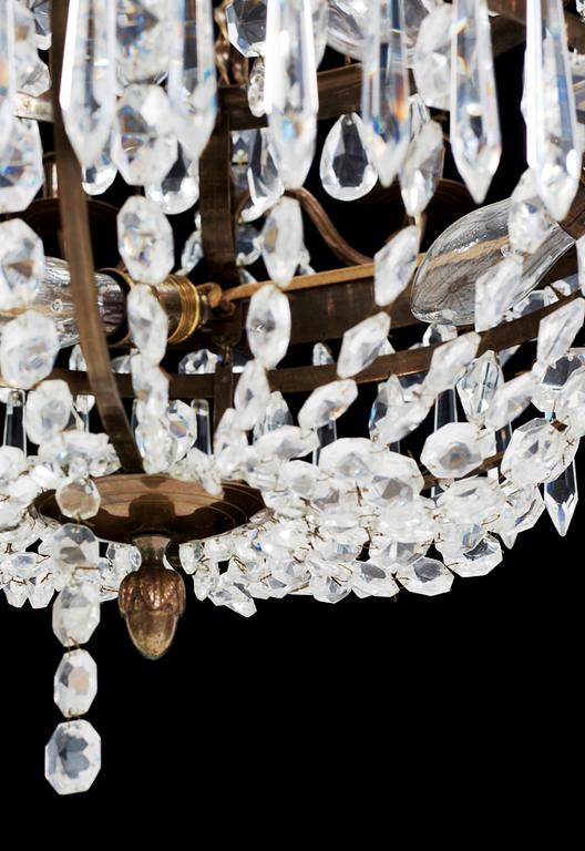 LJUSKRONA, sengustaviansk stil, 1900-tal. Höjd: ca 73 cm.