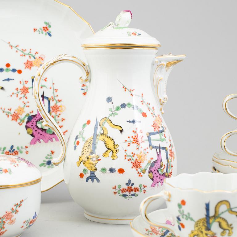 A 16 piece coffee service by Meissen, late 20th century.