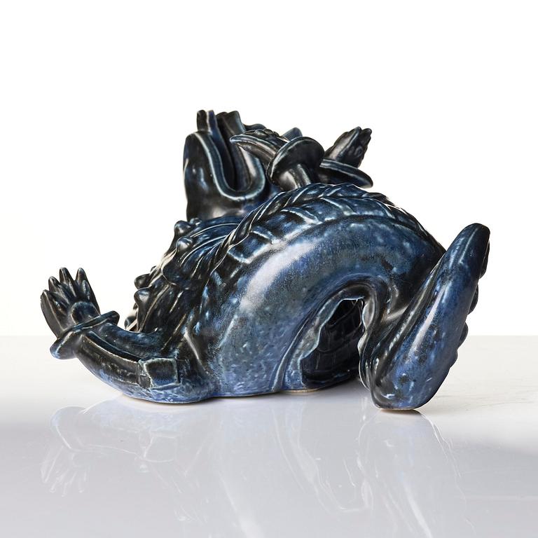 Wilhelm Kåge, a stoneware sculpture of a dragon, Gustavsberg, 1939.