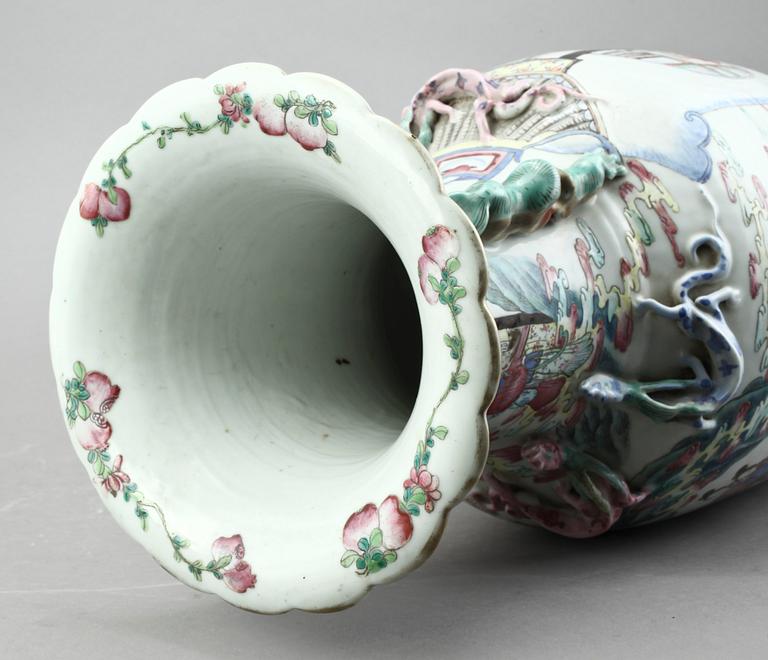 URNA, porslin, Kina, Kanton, 1800-tal.