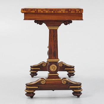 A William IV kingwood and mahogany card table by Thomas & George Seddon (firm active in London 1753/1815-70).