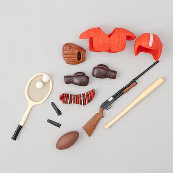 Barbie dolls, 3 dolls with clothes and accessories, 1962-63.