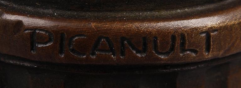 SKULPTUR, brons, bär sign Picanult. 2000-tal.