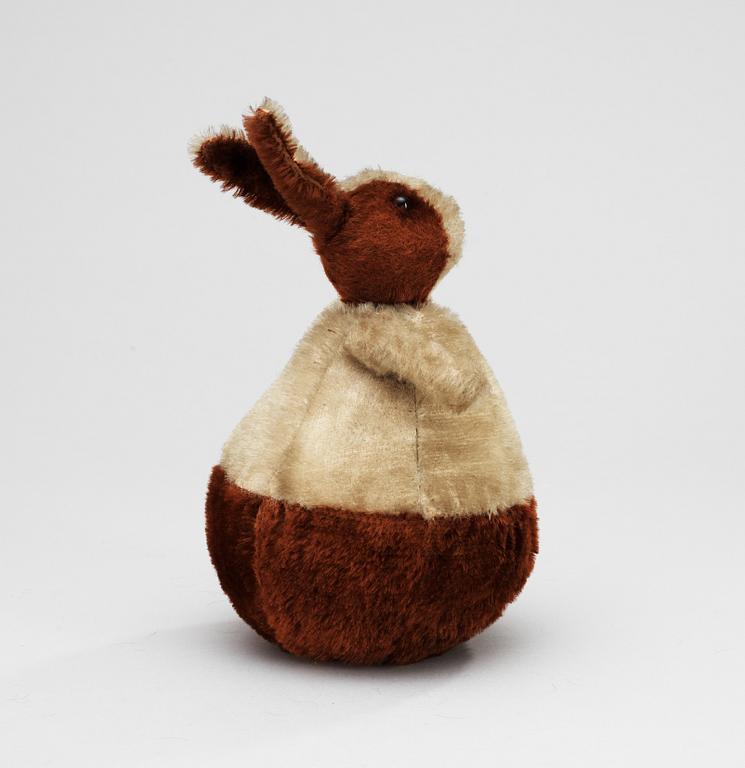 A German Steiff Roly-Poly rabbit, 1909-18.