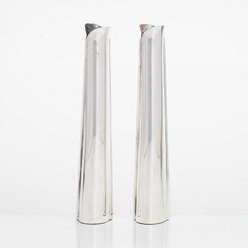 Tapio Wirkkala, Two sterling silver vases, 'TW 36', Kultakeskus Hämeenlinna, 1959.