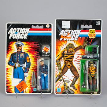 ACTION FORCE / GI JOE, 4 stycken actionfigurer i förpackning, Hasbro, 1988-89.