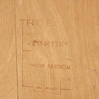 Yngve Ekström, 3 chairs, “Kontiki”, Troeds, second half of the 20th century.