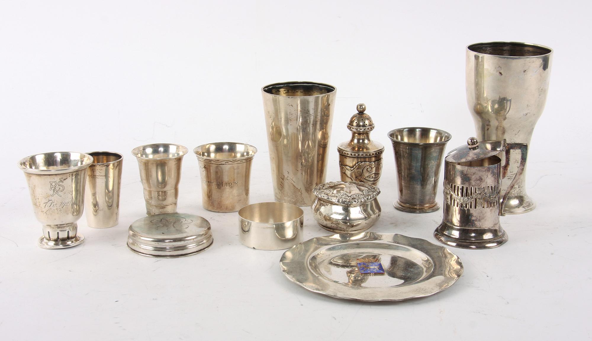 PARTI DIVERSE, ca 12 delar, silver mm.