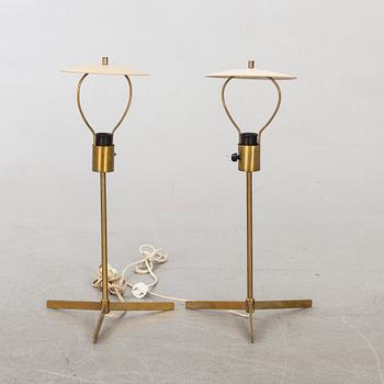 A pair of table lamps by Bergboms mid 20th century,