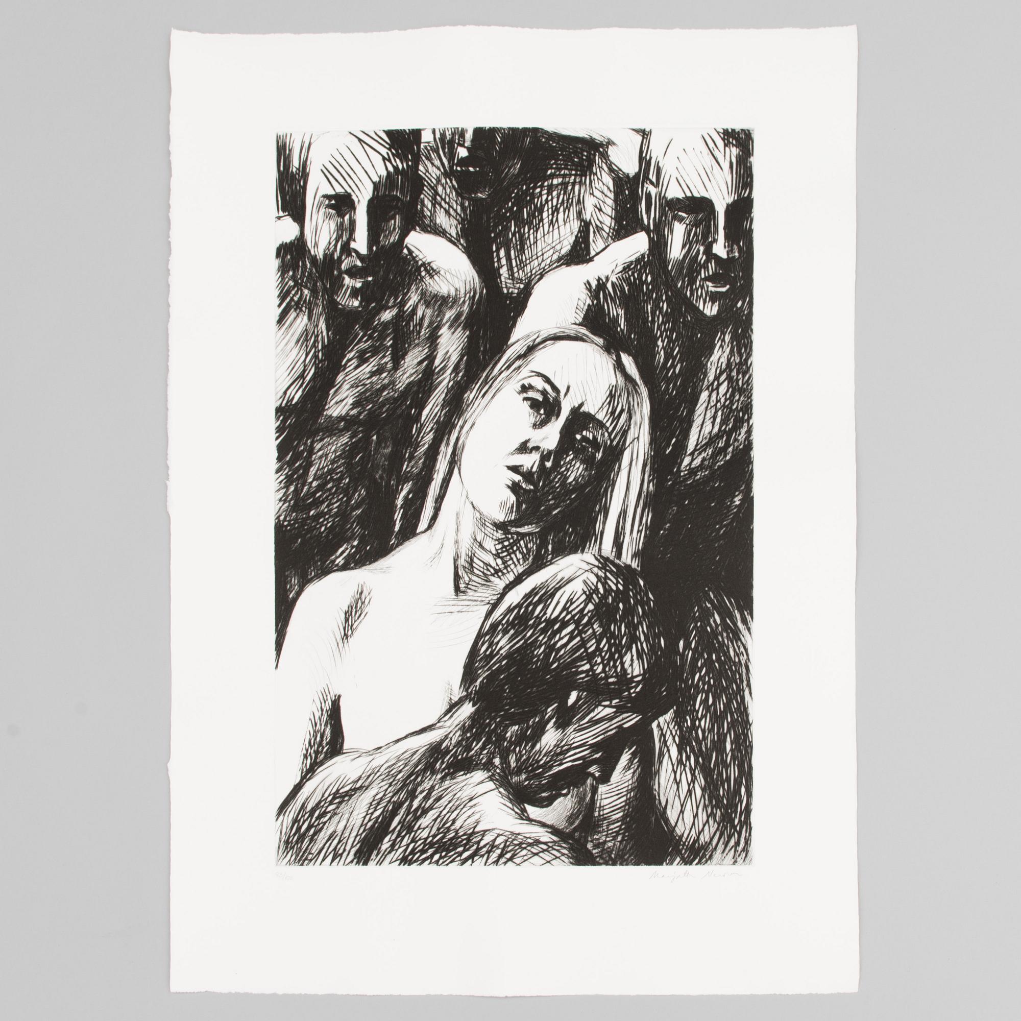 MARJATTA NUOREVA, graphic portfolio, mezzotint and drypoint 12 pcs, signed, numbered.
