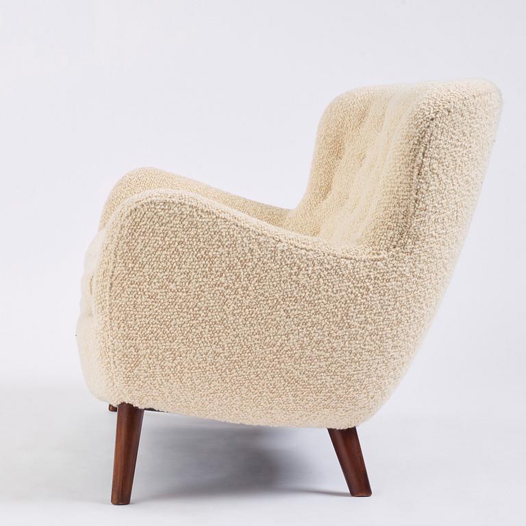 Frits Schlegel, "Love seat" soffa, Fritz Hansen, Danmark 1940-50-tal.